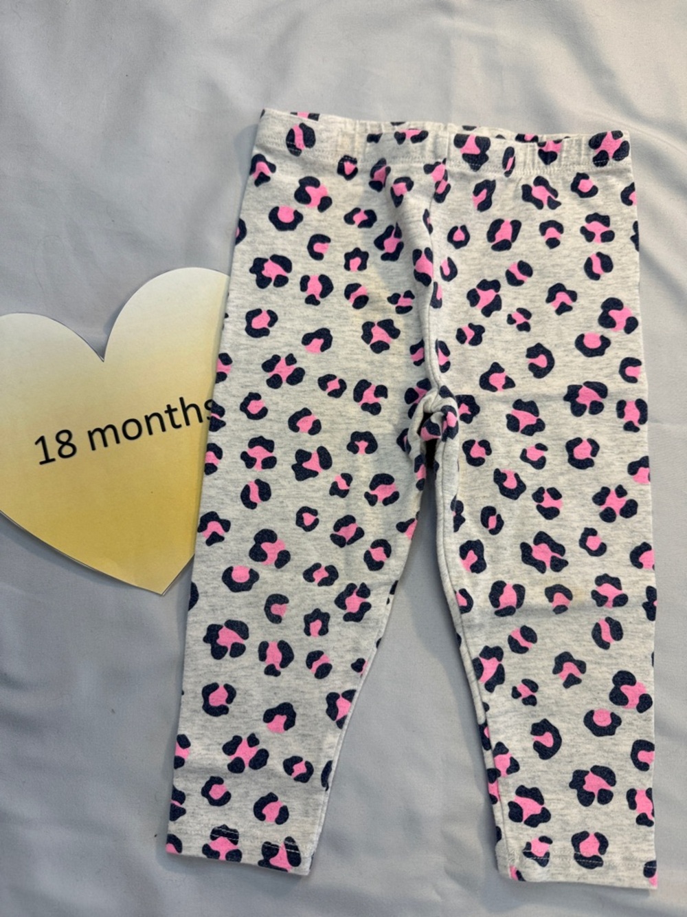 OshKosh B'gosh - Pink and Black Leopard Print Leggings